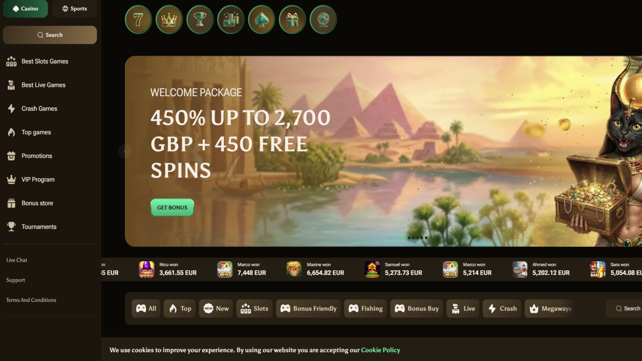 Amunbet Casino website